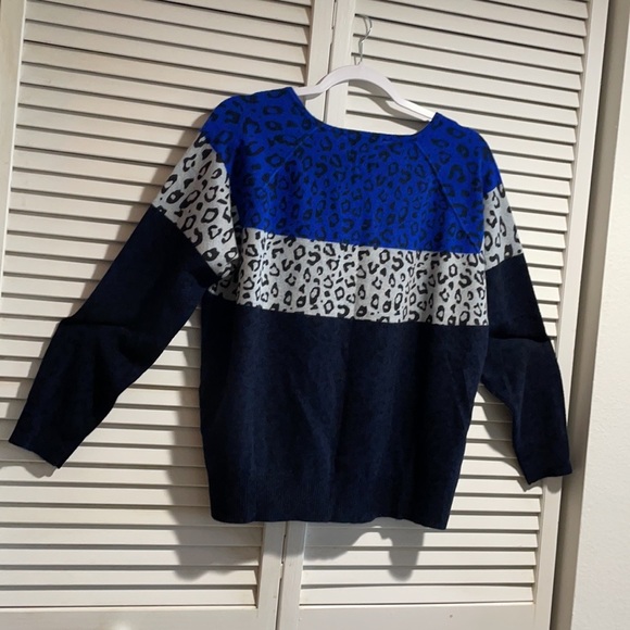 SCOTT & SCOTT LONDON LEOPARD CASHMERE SWEATER - Picture 5 of 8